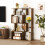 Casart Open-back Geometric Bookshelf Home 6-Cube Large Bookcase-Cafe 6