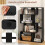 Casart Open-back Geometric Bookshelf Home 6-Cube Large Bookcase-Black 6