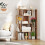 Casart Open-back Geometric Bookshelf Home 6-Cube Large Bookcase-Natural 6