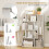 Casart Open-back Geometric Bookshelf Home 6-Cube Large Bookcase-White 7