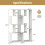 Casart Open-back Geometric Bookshelf Home 6-Cube Large Bookcase-White 2
