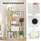 Casart Open-back Geometric Bookshelf Home 6-Cube Large Bookcase-White 9