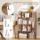 Casart Open-back Geometric Bookshelf Home 6-Cube Large Bookcase-Natural 5