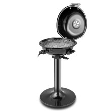 Electric BBQ Grill Portable Standing Grill w/Grilling Rack-Black