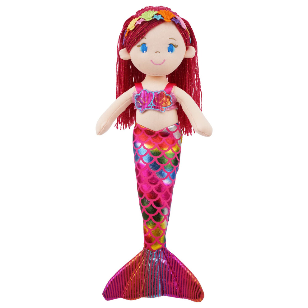 June Garden 16,5"" Sparkly Mermaid Aurelia - Poup   e sir   ne en peluche douce en cadeau pour les petites filles