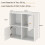 Casart 4-Cube Bookcase 3-Tier Bookshelf Storage Organizer w/2 Cabinets-White 2