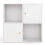 Casart 4-Cube Bookcase 3-Tier Bookshelf Storage Organizer w/2 Cabinets-White 10
