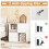 Casart 4-Cube Bookcase 3-Tier Bookshelf Storage Organizer w/2 Cabinets-White 8