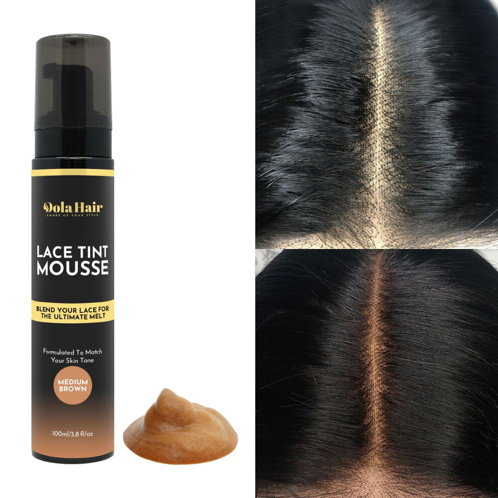 Dolahair Melt Lace Tint Mousse Und Spray F R Mittelbraune Per Cken, Schaum F R Lace Frontal Per Cken-image