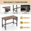 Casart Mobile Computer Desk 120cm Home Office Desk w/ Storage Bag-Brown 5
