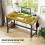 Casart Mobile Computer Desk 120cm Home Office Desk w/ Storage Bag-Brown 3