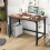 Casart Mobile Computer Desk 120cm Home Office Desk w/ Storage Bag-Brown 8