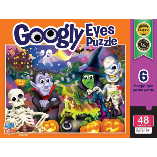 MasterPieces Halloween - 48dílná skládačka s googly očima
