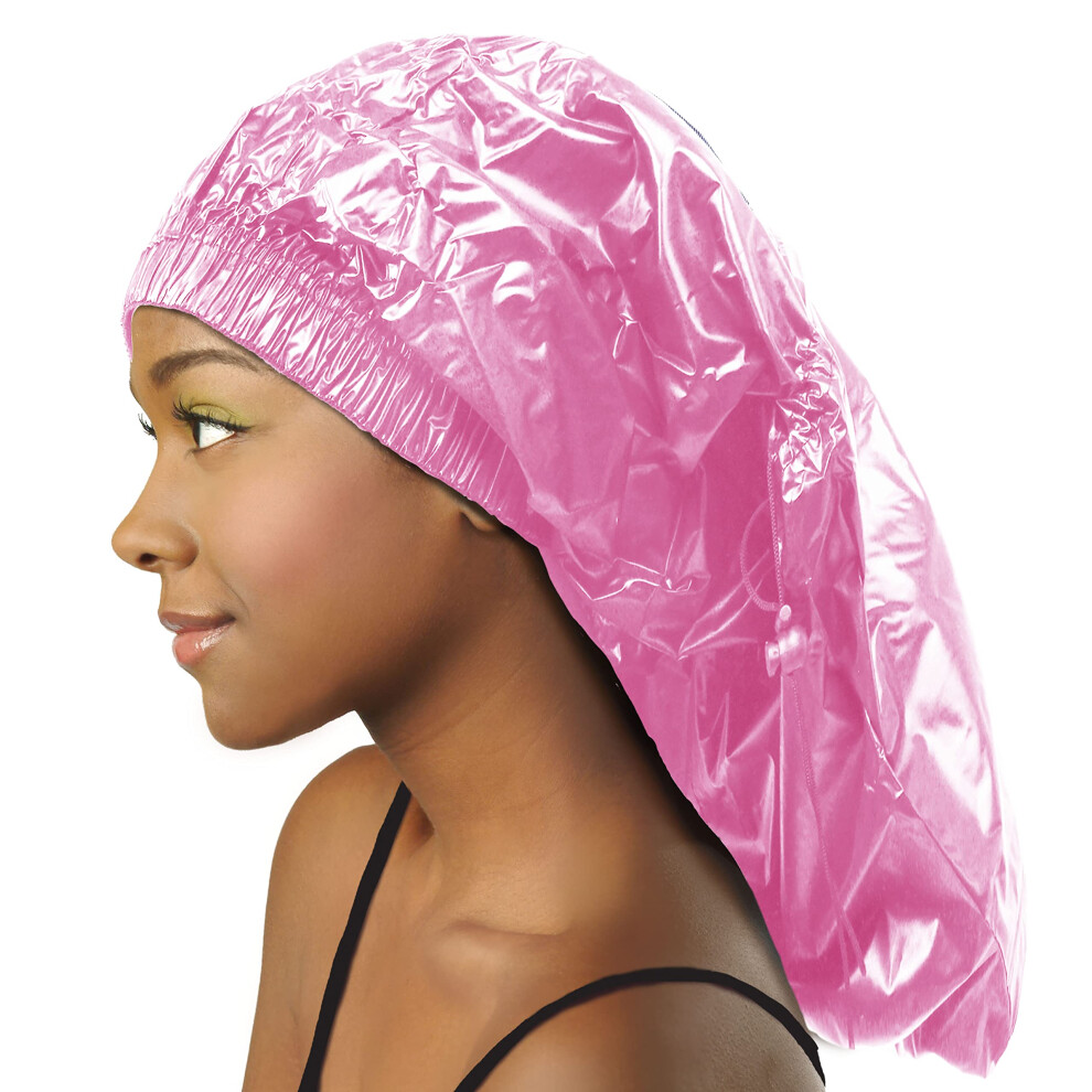 Shower Cap for Women Donna Shower Caps for Women Reusable Waterproof Travel Accessories for Women Spa Braid PINK