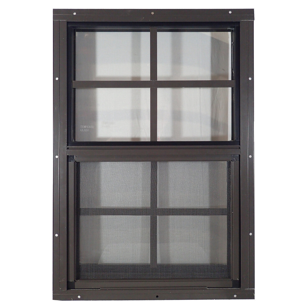 Apple Outdoor Supply Shed Window 14"" W x 21"" H  J-Lap Brown for Shed