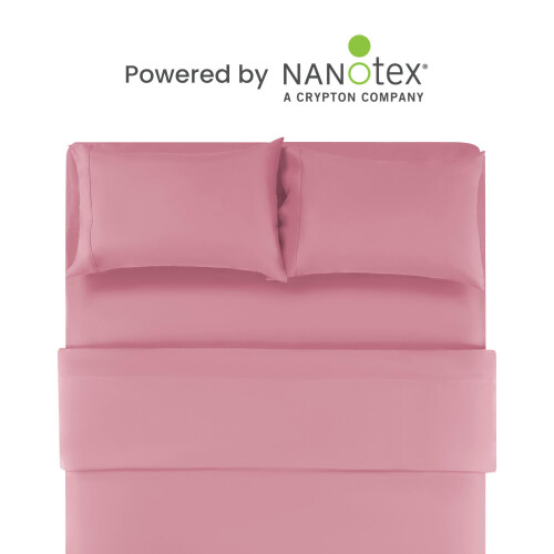 SLEEP ZONE Nanotex Υπερμαλακές Ψυχρές Δίδυμες Σεντόνια για Παιδιά 3 Τεμ - Εύκολη Φροντίδα 1