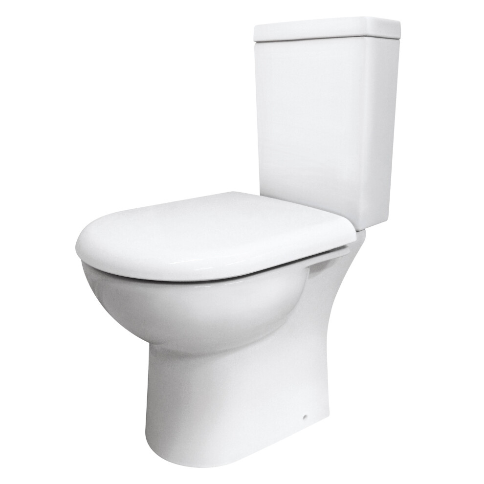 Modern Bathroom Design Toilet Pan with Cistern and Fittings  , 745 x 360 x 620mm, White