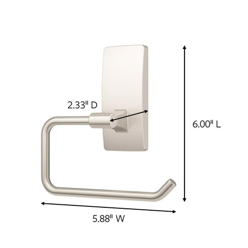 Command Toilet Paper Holder Satin Nickel with Water Resistant Command 1