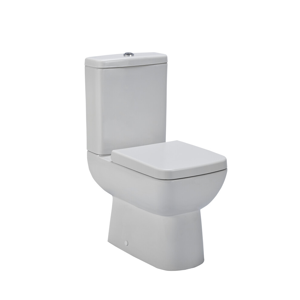 Semi Flush to Wall WC Toilet & Seat - 825mm x 375mm x 590mm