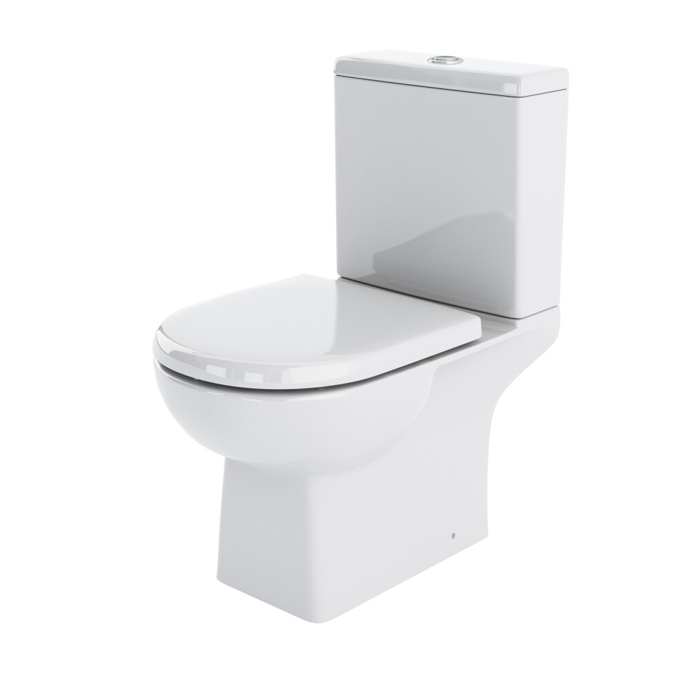 Modern Bathroom Close Coupled Toilet  , 810mm x 400mm, White