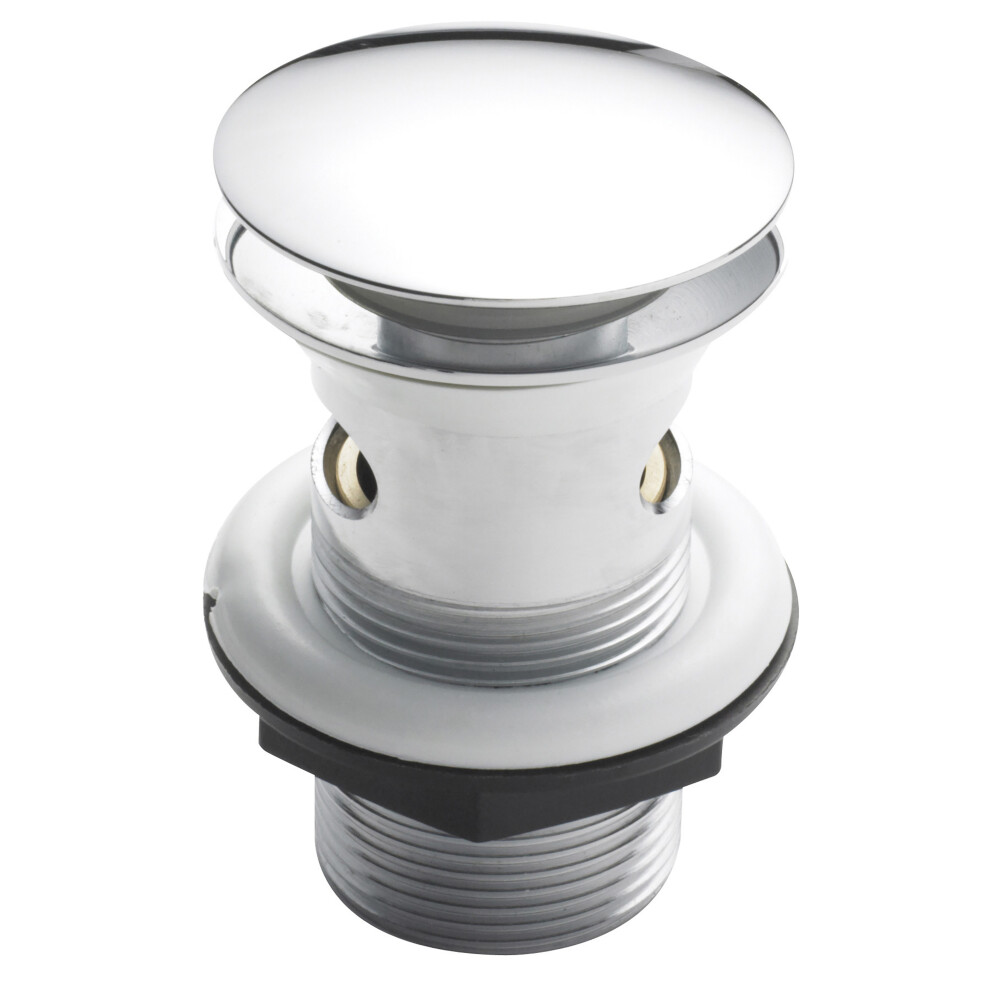 Balterley Easyclean Push Button Plug Basin Slotted Waste - Chrome