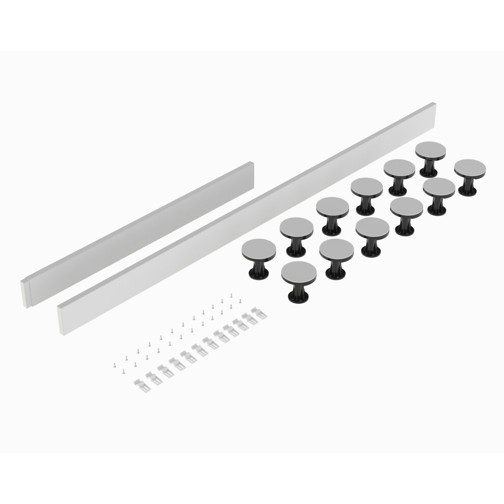 Shower Tray Leg Set - White - For 1300mm-1800mm Rectangular & Walk In Resin Trays
