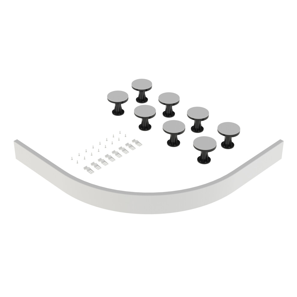 Shower Tray Leg Set - White - For 1000mm-1200mm Quadrant & Offset Resin Trays