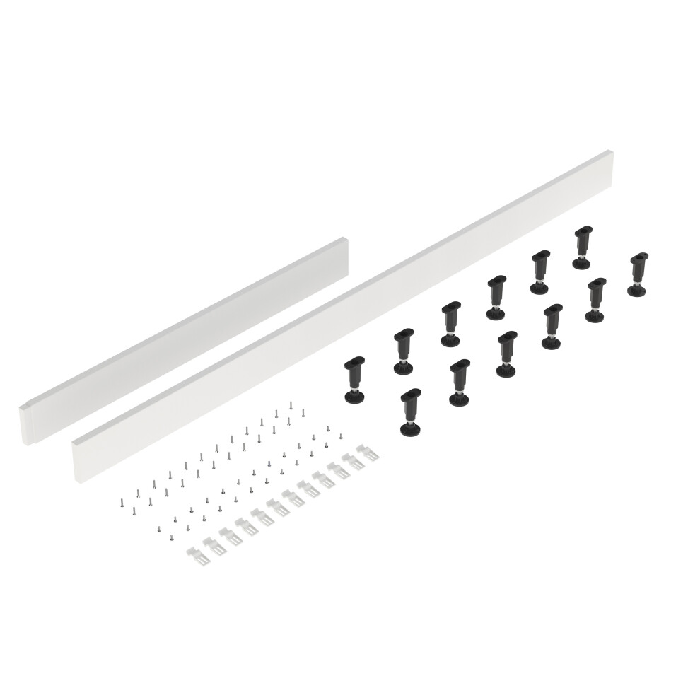 Shower Tray Leg Set & Plinth Kit - White - 1800mm & 1000mm Panel