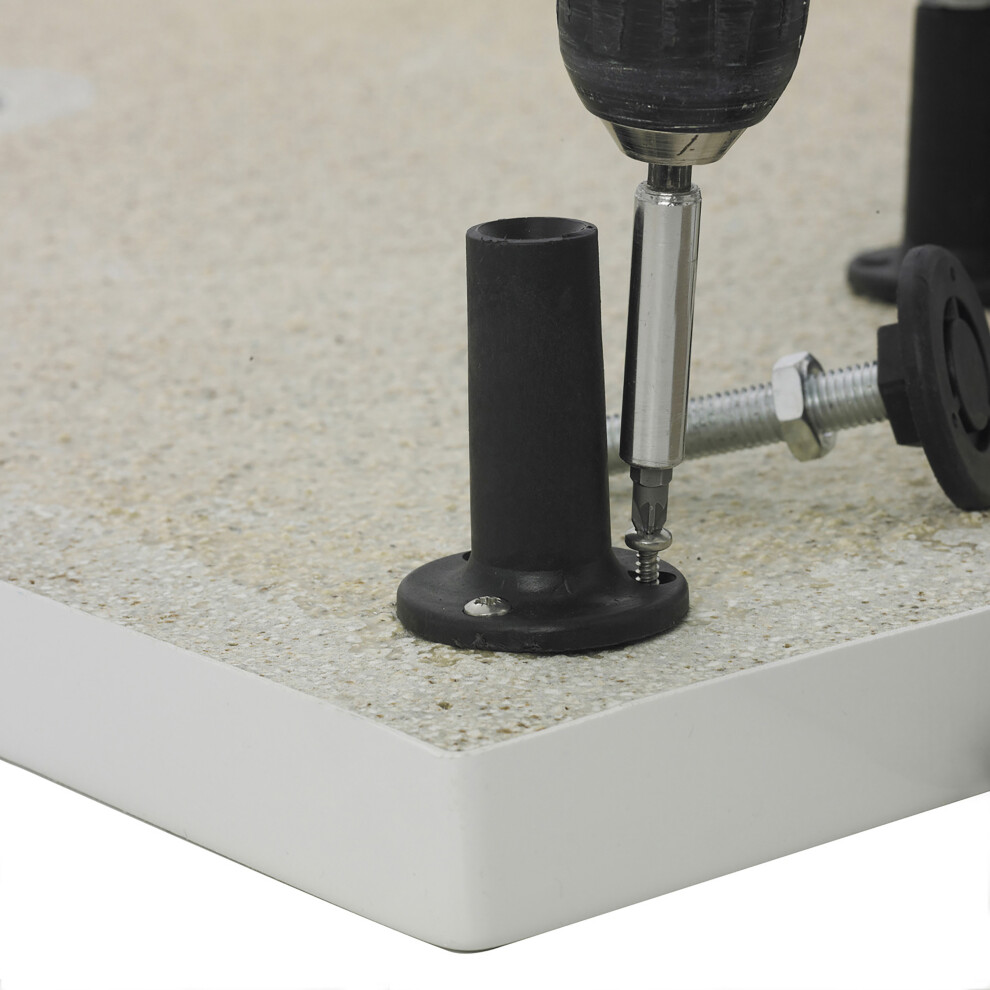 Shower Tray Leg Set & Plinth Kit - White - 1200mm x 900mm Panel