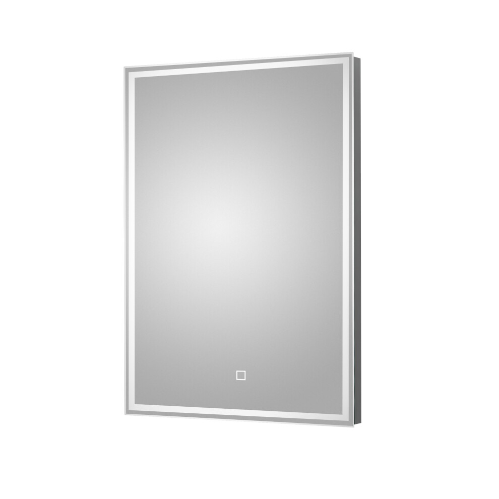 Balterley Rectangular Led Illuminated Framed Touch Sensor Mirror With Demister, 700Mm X 500Mm - Chrome