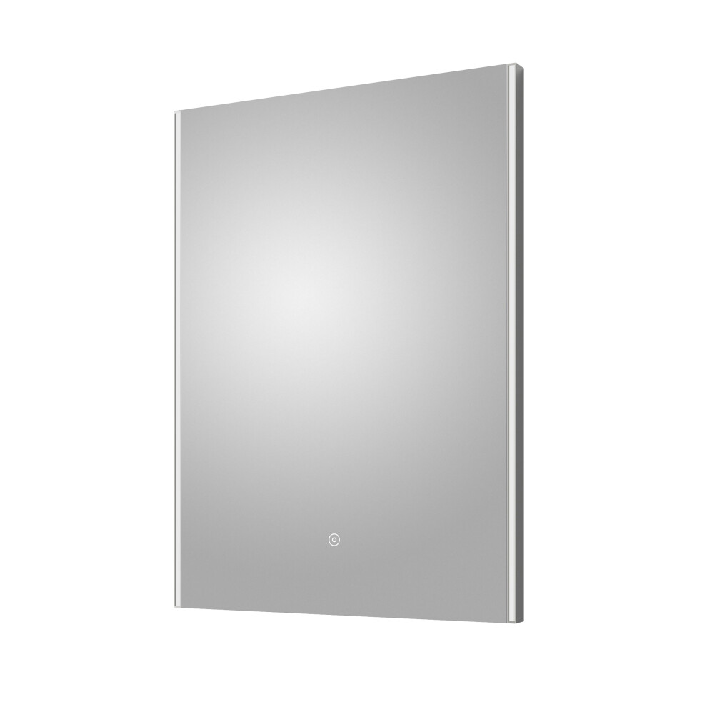 Balterley Minimalist Rectangular Led Illuminated Touch Sensor Mirror With Demister, 700Mm X 500Mm - Chrome Light