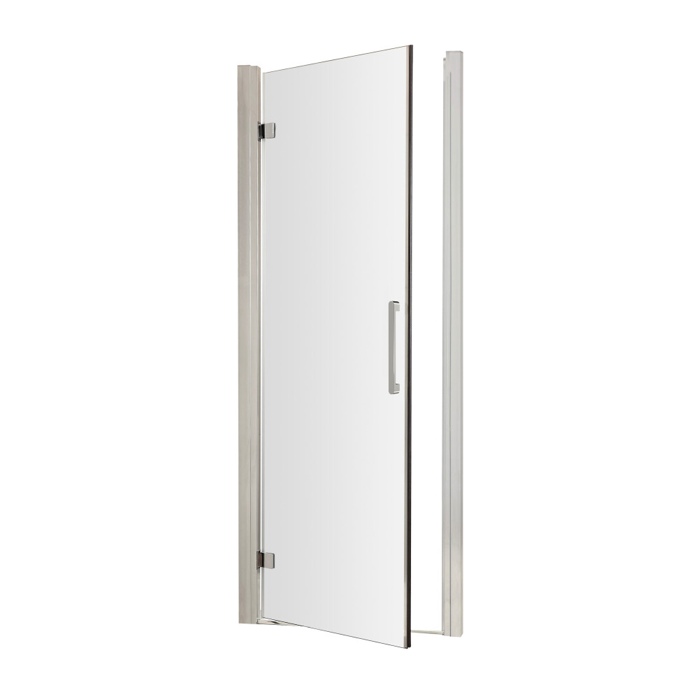 Sonic 8mm Toughened Safety Glass Hinged Shower Door & Bar Handle, Chrome, 700mm - Balterley
