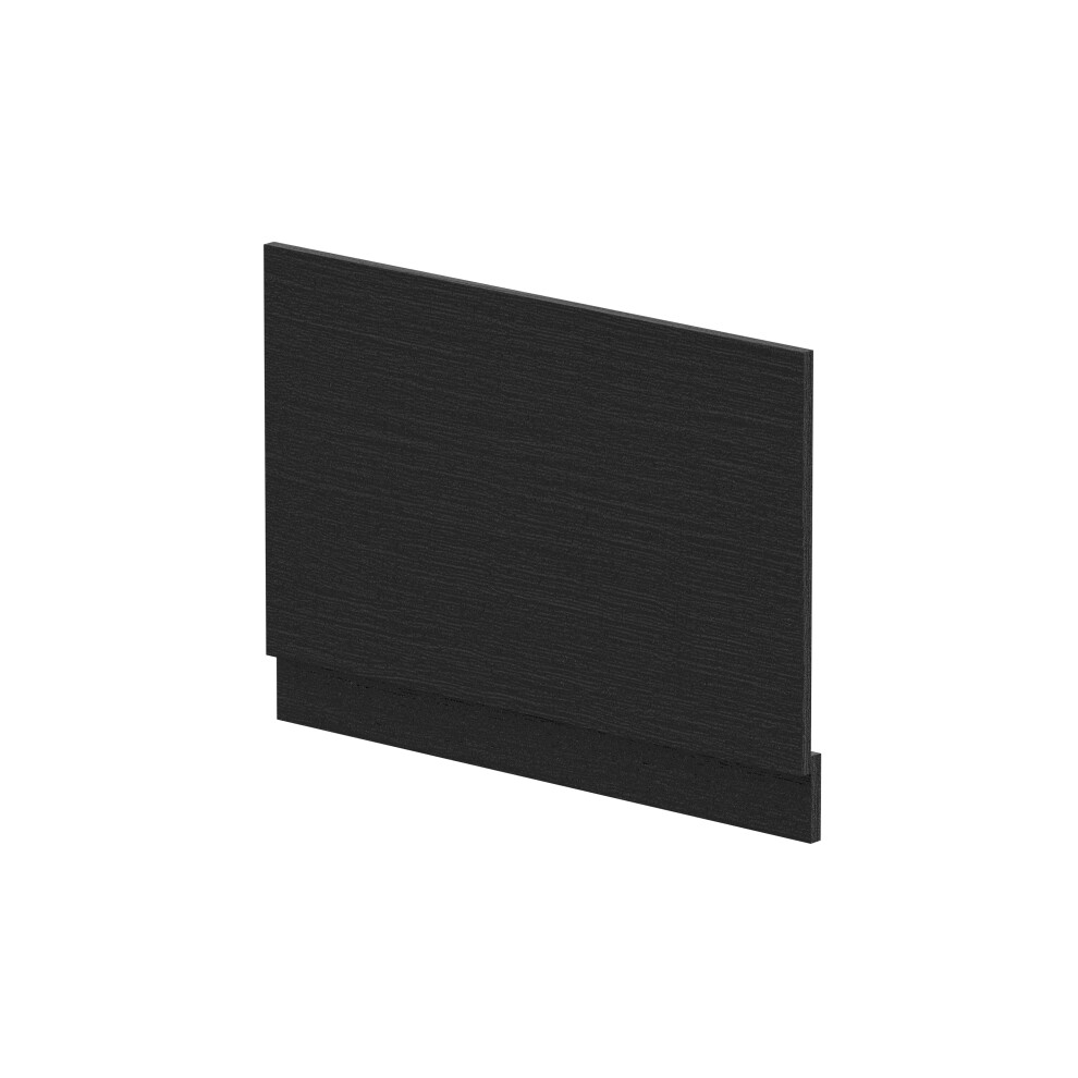 800mm Bath MFC End Panel & Plinth - Woodgrain Charcoal Black