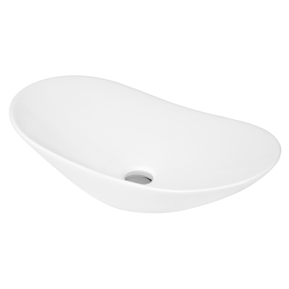 Oval Ceramic Countertop Vessel Without Overflow - 615Mm 5056211841630