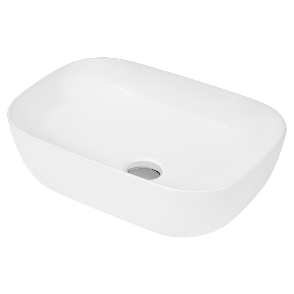 Square Ceramic Countertop Vessel without Overflow - 455mm