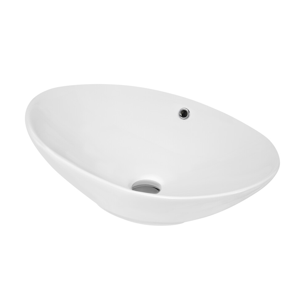 Balterley Oval Ceramic Countertop Vessel With Overflow - 588Mm