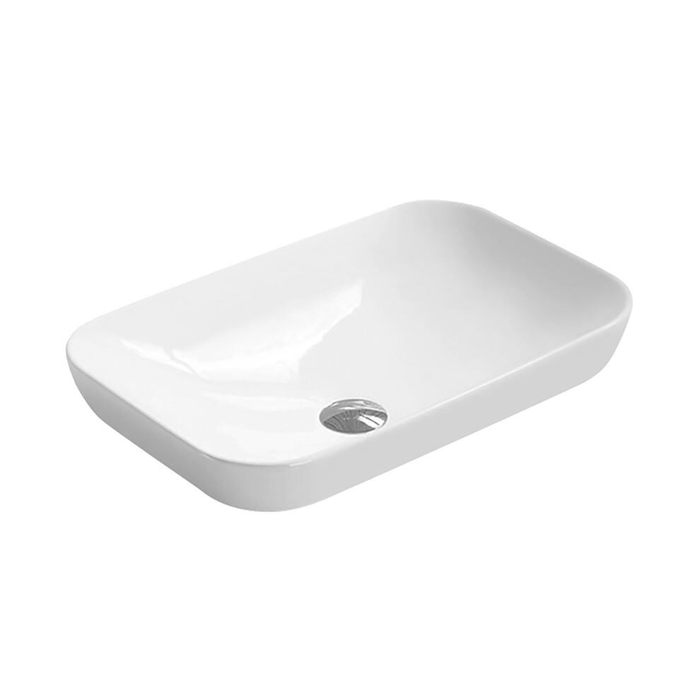 Balterley Rectangular 1 Tap Hole Ceramic Countertop Vessel Without Overflow - 520Mm