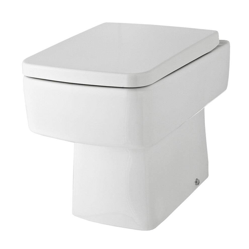 Square Back to Wall Toilet Pan   - 400mm x 350mm x 520mm