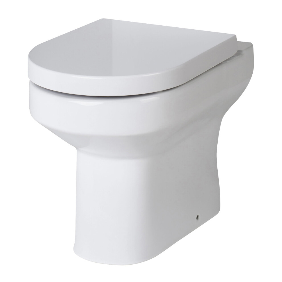 Back Round Back To Wall Toilet Pan   - 410mm x 370mm x 520mm