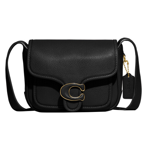 Coach Coach Polished Pebble Tabby Messenger 19  Black