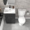 NES Home Nes Home Dark Grey 500 mm Flat Pack Basin Vanity Unit & Toilet 3