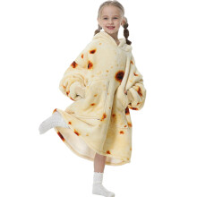 Aemicion Tragbare Kapuzendecke,    bergro   e Sherpa-Kapuzendecke, Sweatshirt, Warme, gem   tliche Kapuzendecke, Geschenk f   r Kinder, Burritos