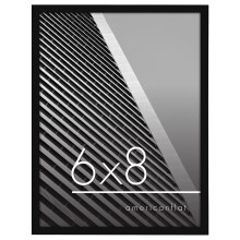 Americanflat 6x8 Picture Frame in Black - Thin Border Photo Frame with