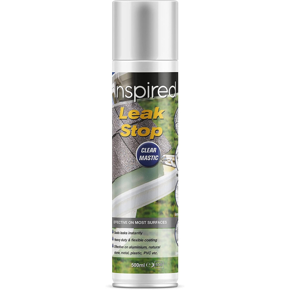 Inspired Clear Mastic Spray Leak Stop 500Ml Flexible Coating