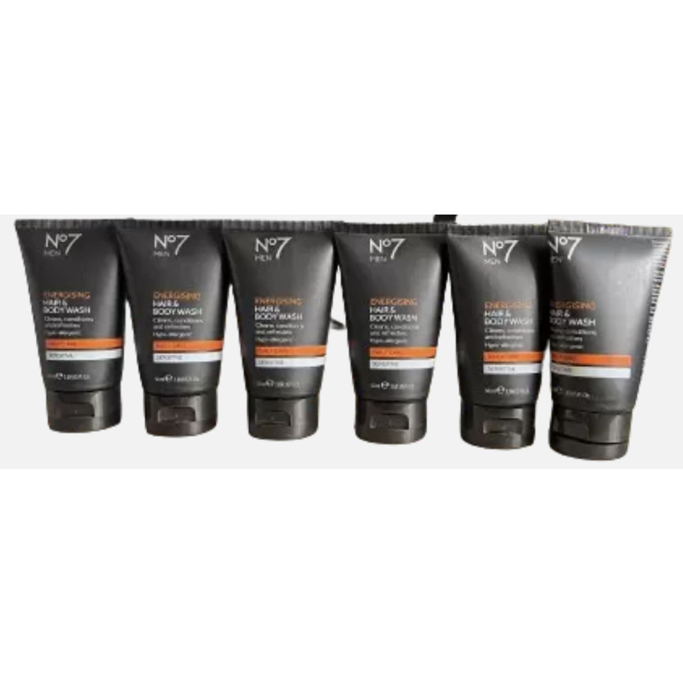 no7 hair & body wash energising sensitive 50ml travel size x 6-image-OPC-PG959TZ-NEW