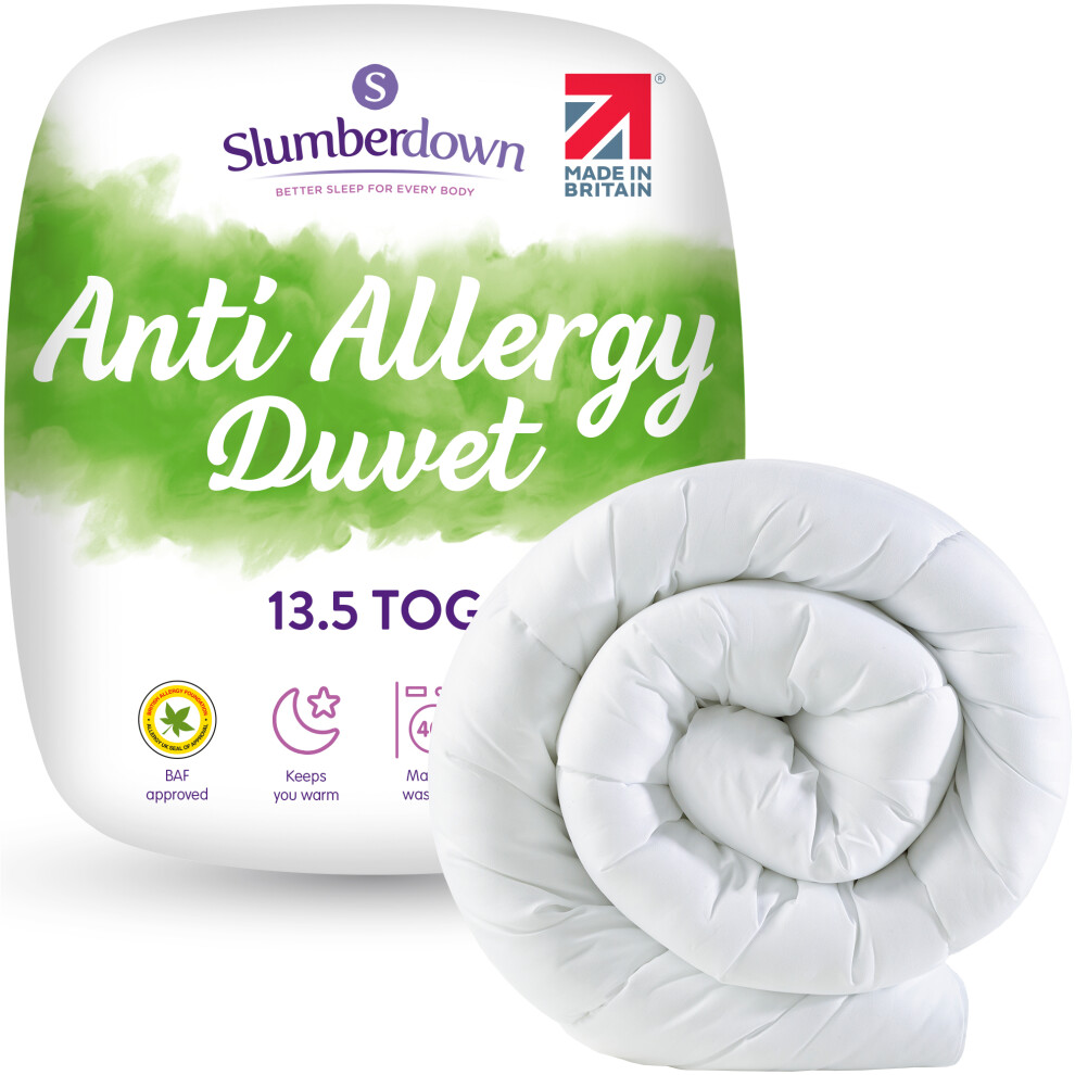 Slumberdown (13.5 Tog, Single) Anti Allergy Duvet Uk Made