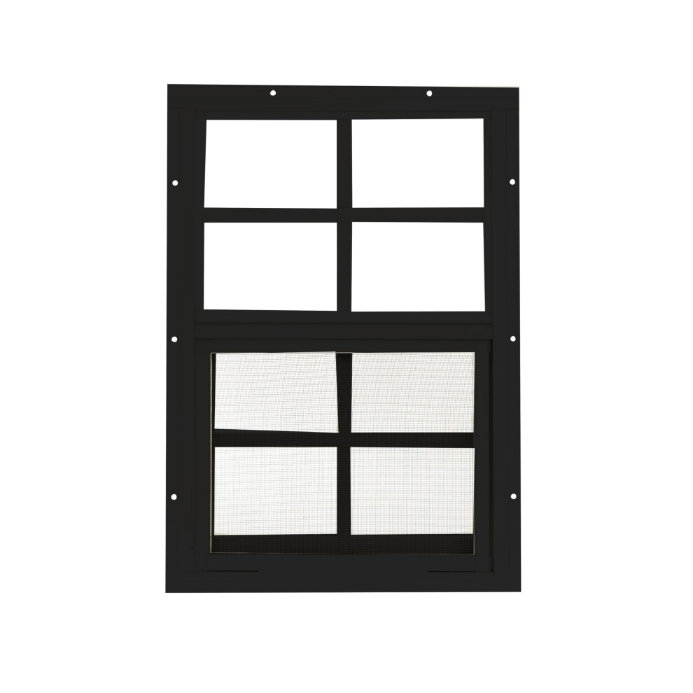 Shed Window 12"" W x 18"" H  Flush Mount White for Sheds  Playhouses
