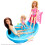 Barbie Κούκλα Barbie και Σετ Πισίνας, Καφέ με Μπικίνι Θαλασσί και Αξεσουάρ 4
