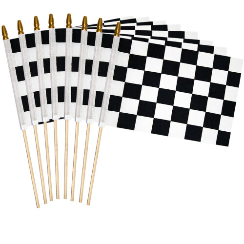 20 Stuks Aangepaste Stokvlaggen Spoor Doe-het-zelf Zwaaiende Vlaggen Sport Signalen Mini Banner Vlaggen Plakken Geconfedereerde Stokvlaggen Hand Signaal Vlag Kleur Bescherming Wit