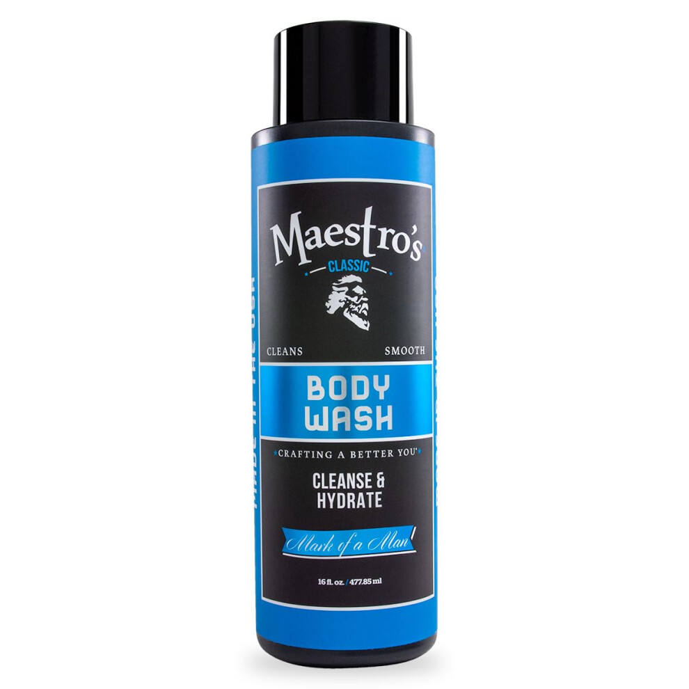 Maestro's Classic BODY WASH - Conditioning Body Wash Cleans and Hydrates Mark of Man Blend 16 Ounce-image-OPC-PFXVZJ5-NEW